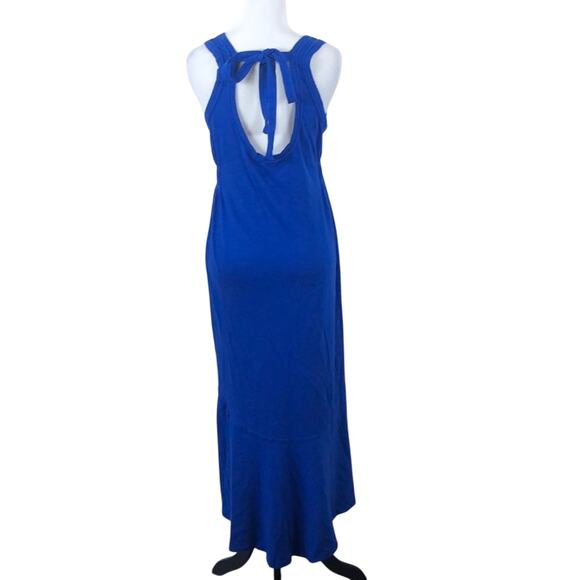 Splendid Blue Dress Tie Back Maxi - Picture 4 of 4
